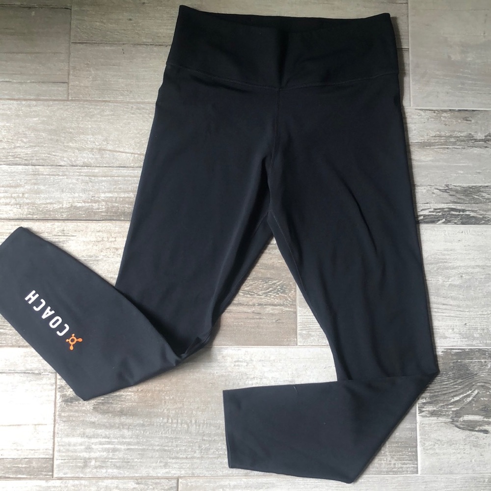 Nike Black Leggings with Orange Accent